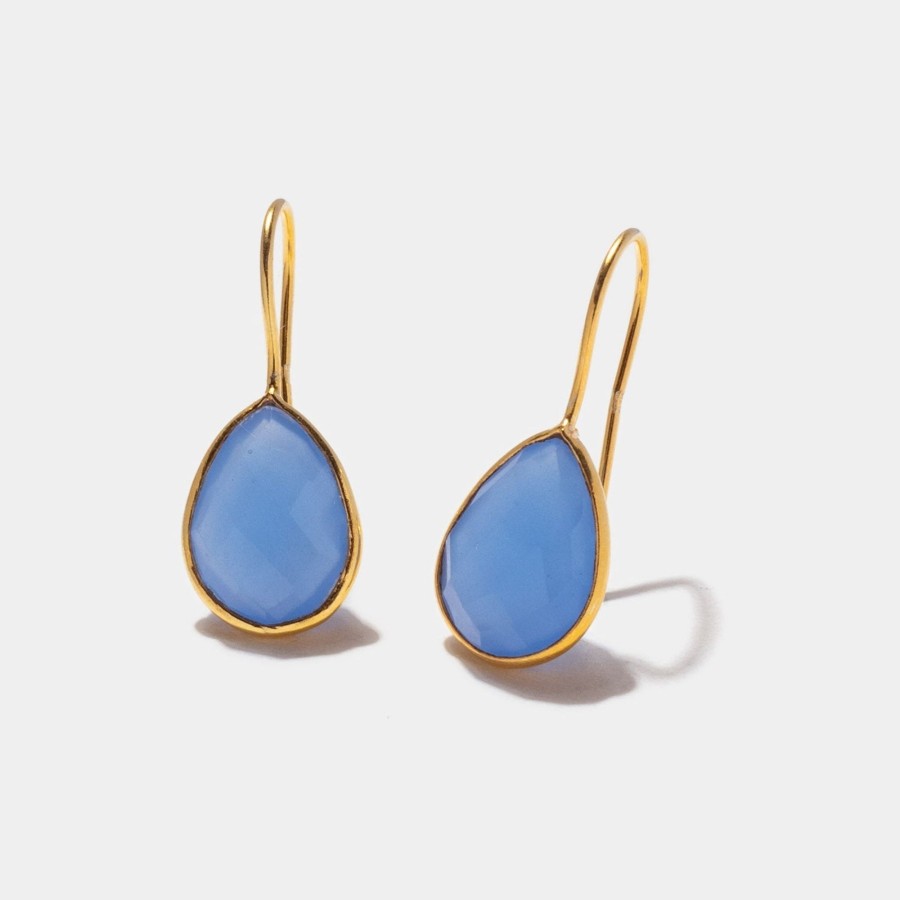 Schmuck Fleurs des Prés  | Ohrringe Lisette Blue Chalcedony